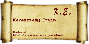 Keresztesy Ervin névjegykártya